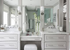 主浴室設計理念與真實的室內照片